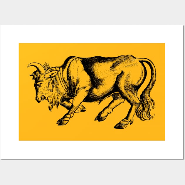 Bull Wall Art by linesdesigns